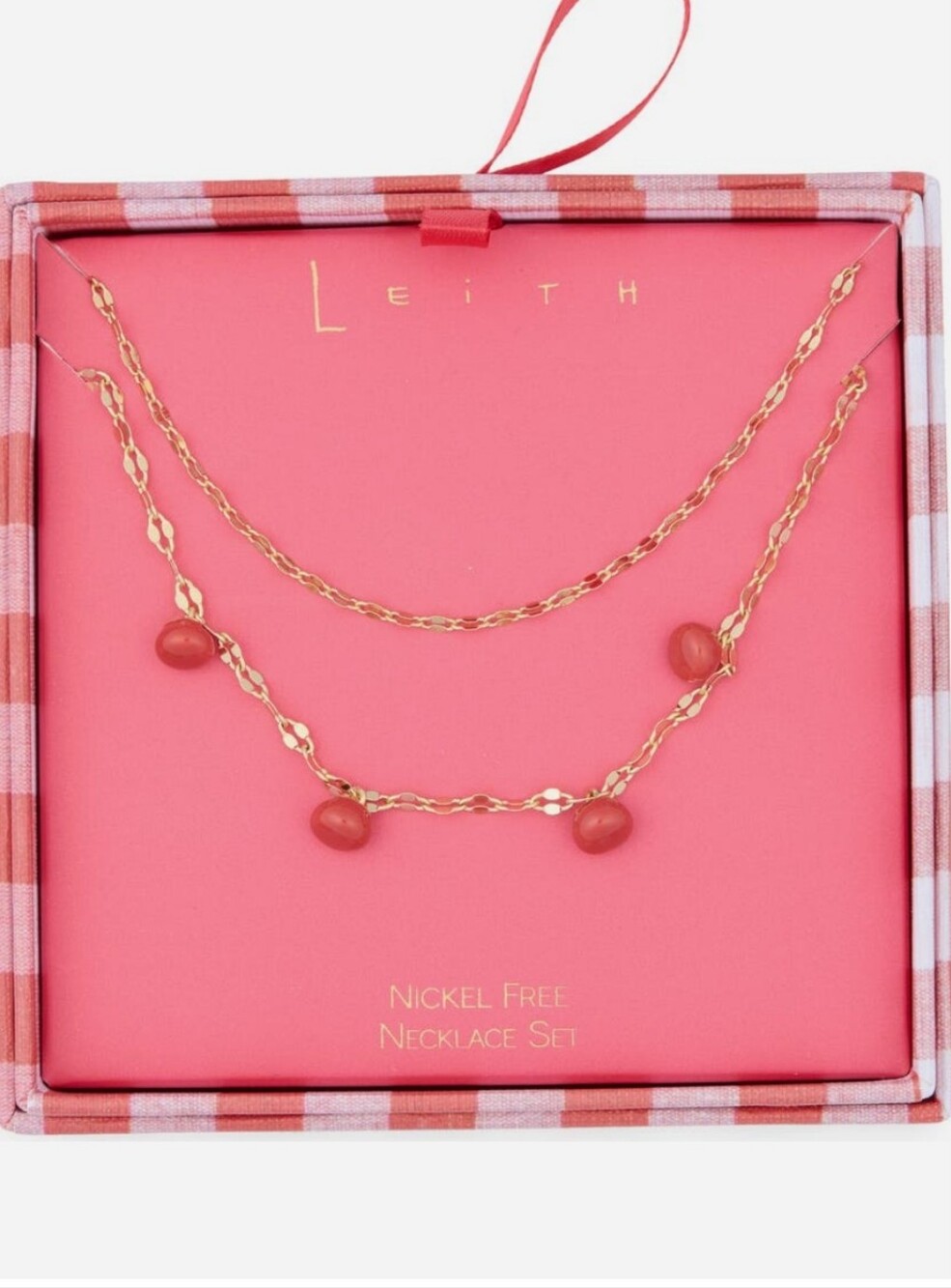 Leith Two Row Tomato Layered Necklace